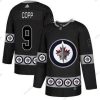 Adidas Winnipeg Jets #9 Andrew Copp Musta Maajoukkue Logos Paita – Miesten