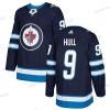 Adidas Winnipeg Jets #9 Bobby Hull Laivastonsininen Sininen Kotiottelu Aito Ommeltu NHL Paita – Miesten