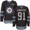 Adidas Winnipeg Jets #91 Alexander Burmistrov Musta 100th Vuosipäivä Ommeltu NHL 2017 Jääkiekko Paita – Miesten