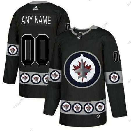 Adidas Winnipeg Jets Räätälöidyt Musta Maajoukkue Logos Paita – Miesten