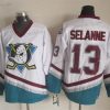 Anaheim Ducks #13 Teemu Selanne Valkoinen Retro CCM Paita – Miesten