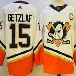 Anaheim Ducks #15 Ryan Getzlaf Valkoinen 2022 Käänteinen Retro Aito Paita – Miesten