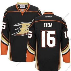 Anaheim Ducks #16 Emerson Etem Musta Vieras Paita – Miesten