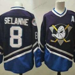 Anaheim Ducks #8 Teemu Selanne 1995-96 Violetti CCM Vintage Paita – Miesten