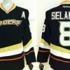 Anaheim Ducks #8 Teemu Selanne Musta Paita – Miesten