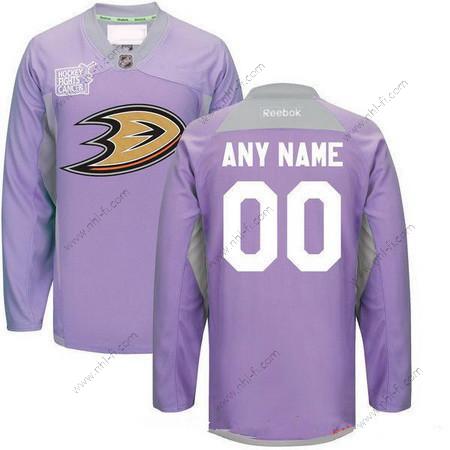 Anaheim Ducks Räätälöidyt Violetti Pinkki Reebok Jääkiekko Taistelee syöpää vastaan Harjoitus Paita – Miesten