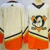 Anaheim Ducks Tyhjä Valkoinen 2022 Käänteinen Retro Aito Paita – Miesten