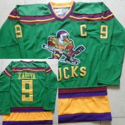 Anaheim Mighty Ducks #9 Paul Kariya 1991-92 Vihreä CCM Vintage Paita – Miesten