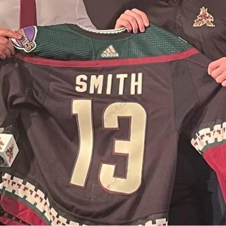 Arizona Coyotes #13 Nathan Smith Retro Kachina Musta Paita – Miesten