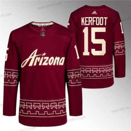 Arizona Coyotes #15 Alexander Kerfoot Punainen Vaihtopaita Pro Paita – Miesten