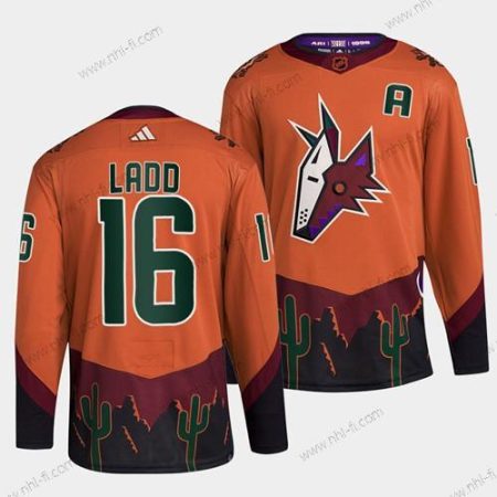 Arizona Coyotes #16 Andrew Ladd Oranssi 2022-23 Käänteinen Retro Ommeltu Paita – Miesten