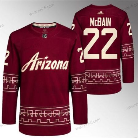 Arizona Coyotes #22 Jack Mcbain Punainen Vaihtopaita Pro Paita – Miesten