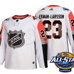 Arizona Coyotes #23 Oliver Ekman-Larsson Valkoinen 2018 NHL All-Star Ommeltu Jääkiekko Paita – Miesten