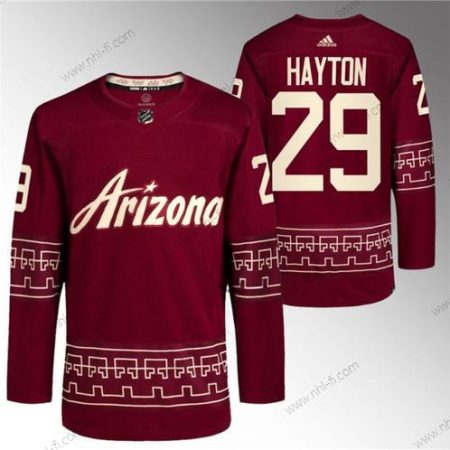 Arizona Coyotes #29 Barrett Hayton Punainen Vaihtopaita Pro Paita – Miesten