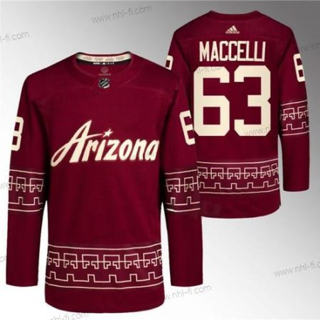 Arizona Coyotes #63 Matias Maccelli Punainen Vaihtopaita Pro Paita – Miesten