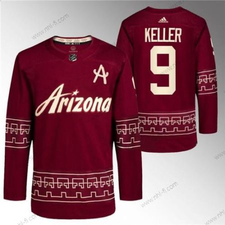 Arizona Coyotes #9 Clayton Keller Punainen Vaihtopaita Pro Paita – Miesten