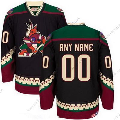 Arizona Coyotes Räätälöidyt Musta CCM Vintage Jääkiekko Paita – Miesten