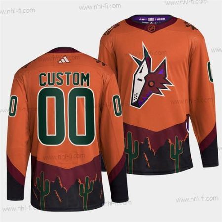 Arizona Coyotes Räätälöidyt Oranssi 2022-23 Käänteinen Retro Ommeltu Paita – Miesten