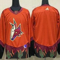 Arizona Coyotes Tyhjä Oranssi 2022 Käänteinen Retro Ommeltu Paita – Miesten