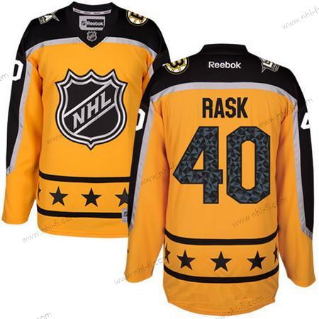 Atlantic Division Boston Bruins #40 Tuukka Rask Reebok Keltainen 2017 NHL All-Star Ommeltu Jääkiekko Paita – Miesten