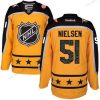 Atlantic Division Detroit Red Wings #51 Frans Nielsen Reebok Keltainen 2017 NHL All-Star Ommeltu Jääkiekko Paita – Miesten