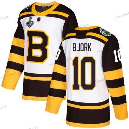 Boston Bruins #10 Anders Bjork Valkoinen Aito 2019 Talvi Klassinen 2019 Stanley Cup Final Bound Ommeltu Jääkiekko Paita – Miesten