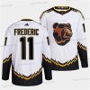 Boston Bruins #11 Trent Frederic 2022 Valkoinen Käänteinen Retro Ommeltu Paita – Miesten