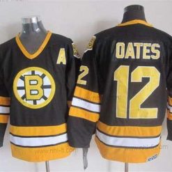 Boston Bruins #12 Adam Oates 1981-82 Musta CCM Vintage Paita – Miesten