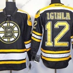 Boston Bruins #12 Jarome Iginla Musta Paita – Miesten