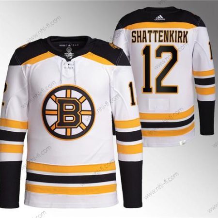 Boston Bruins #12 Kevin Shattenkirk Valkoinen Ommeltu Paita – Miesten