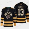 Boston Bruins #13 Charlie Coyle Musta Klassinen Primegreen Ommeltu Paita – Miesten