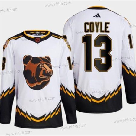 Boston Bruins #13 Charlie Coyle Valkoinen 2022-23 Käänteinen Retro Ommeltu Paita – Miesten