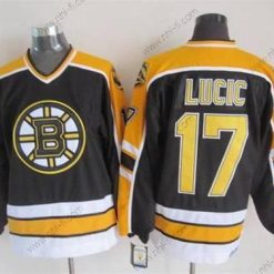 Boston Bruins #17 Milan Lucic 1996-97 Musta CCM Vintage Paita – Miesten