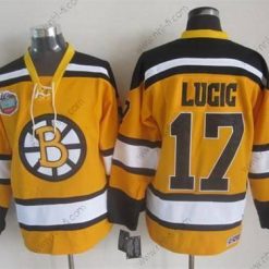 Boston Bruins #17 Milan Lucic 2009-10 Keltainen CCM Vintage Paita – Miesten