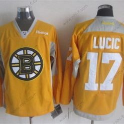 Boston Bruins #17 Milan Lucic 2014 Training Keltainen Paita – Miesten