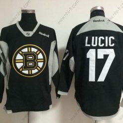 Boston Bruins #17 Milan Lucic 2014 Training Musta Paita – Miesten