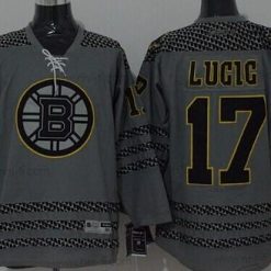 Boston Bruins #17 Milan Lucic Charcoal Harmaa Paita – Miesten