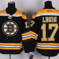 Boston Bruins #17 Milan Lucic Musta Paita – Miesten