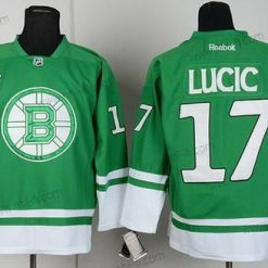 Boston Bruins #17 Milan Lucic St. Patrick’S Day Vihreä Paita – Miesten