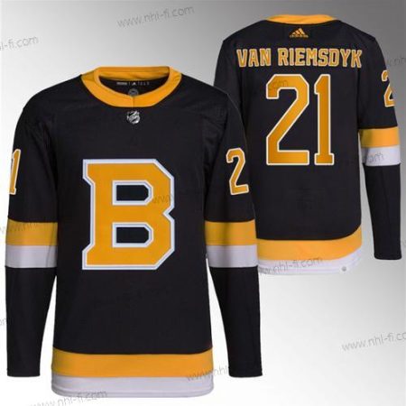 Boston Bruins #21 James Van Riemsdyk Musta Kotiottelu Breakaway Ommeltu Paita – Miesten