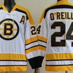 Boston Bruins #24 Terry O’Reilly Valkoinen Retro CCM Paita – Miesten