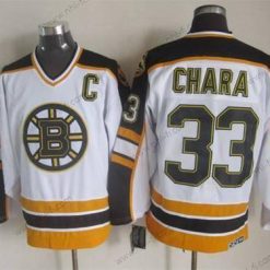 Boston Bruins #33 Zdeno Chara 1996-97 Valkoinen CCM Vintage Paita – Miesten