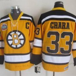 Boston Bruins #33 Zdeno Chara 2009-10 Keltainen CCM Vintage Paita – Miesten