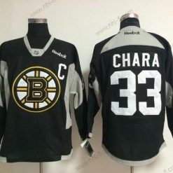 Boston Bruins #33 Zdeno Chara 2014 Training Musta Paita – Miesten