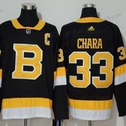 Boston Bruins #33 Zdeno Chara Musta Retro Aito Ommeltu Jääkiekko Paita – Miesten