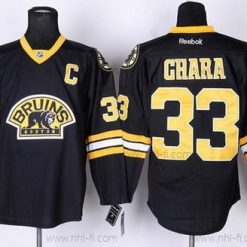 Boston Bruins #33 Zdeno Chara Musta Vieras Paita – Miesten