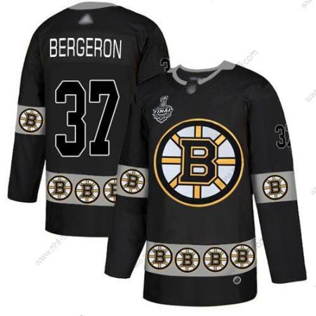 Boston Bruins #37 Patrice Bergeron Musta Aito Maajoukkue Logo 2019 Stanley Cup Final Bound Ommeltu Jääkiekko Paita – Miesten