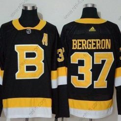 Boston Bruins #37 Patrice Bergeron Musta Retro Aito Ommeltu Jääkiekko Paita – Miesten