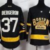 Boston Bruins #37 Patrice Bergeron Reebok Musta 2016 Talvi Klassinen Premier Paita – Nuoret