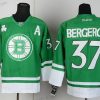 Boston Bruins #37 Patrice Bergeron St. Patrick’S Day Vihreä Paita – Miesten